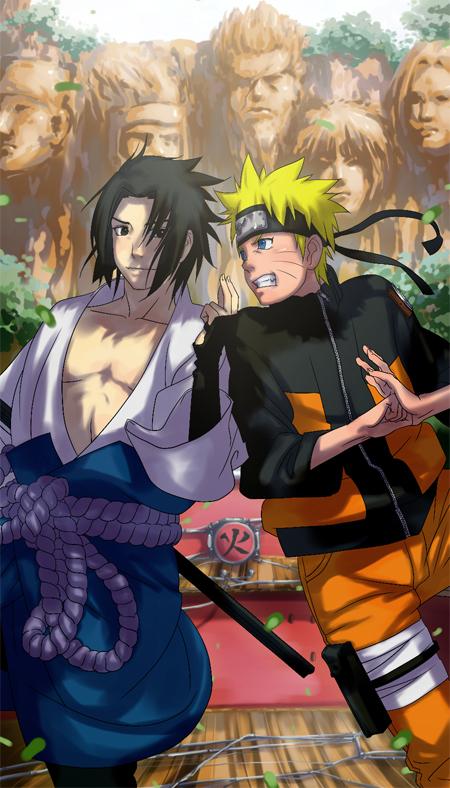 Sasuke and Naruto back in Konohagakure